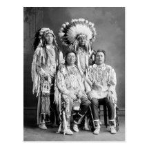 Crow Indian Group Portrait, early 1900s Post Card