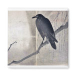 Crow on a willow branch Ukiyoe Magnet