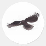 Crow Round Stickers