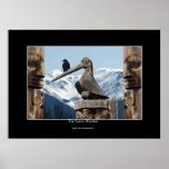 Crow & Totem Poles Photo Poster