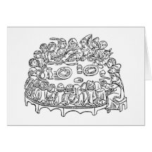 Crowded Table BLANK Cards