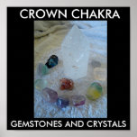 CROWN CHAKRA , GEMSTONES AND CRYSTALS posters