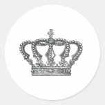 Crown Round Sticker