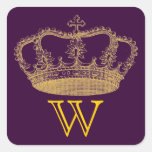 Crown Stickers with monogram