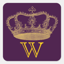 Crown Stickers with monogram