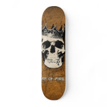 crowned skull skateboard deck