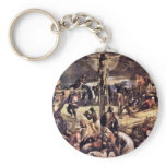 Crucifixion By Tintoretto Jacopo (Best Quality) keychains