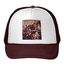 Crucifixion Detail By Lotto Lorenzo (Best Quality) Trucker Hats
