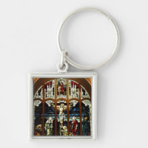 Crucifixion - Jesus on The Cross - Stained Glass Keychain