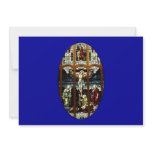Crucifixion of Jesus stained glass window invitations