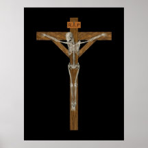 Crucify Skeleton Print