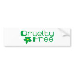 Cruelty Free Flower Design bumper stickers