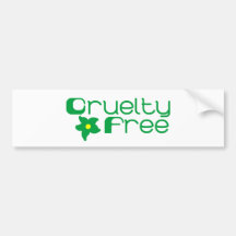 Cruelty Free Flower Design Bumper Stickers