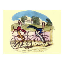 Cruikshank Vintage Old Fashion Bicycle Cyclists Postcard