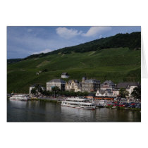Cruise boat on Mosel River, Bernkastel Kues, Germa Card