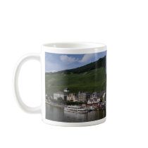 Cruise boat on Mosel River, Bernkastel Kues, Germa Mugs