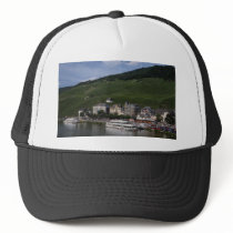 Cruise boat on sel River, Bernkastel Kues, Germa Hat