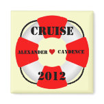 Cruise-Bride & Groom Life Preserver Refrigerator Magnet