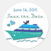 Cruise Ship Save the Date Stickers