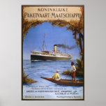 Cruise Ship Travel Vintage Framed Art Poster Print