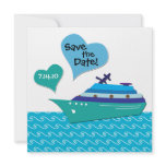 Cruiseship Save the Wedding Date Card invitations