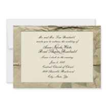 Crumpled Vintage Paper Wedding Invitation