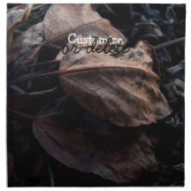 Crunchy Leaf Litter; Customisable Cloth Napkins