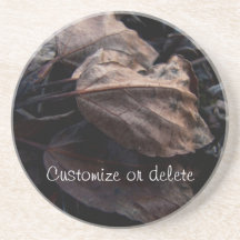 Crunchy Leaf Litter; Customisable Coaster