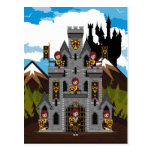 Crusader Knights and Castle Postcard