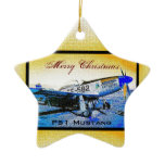 "Crusader" P51 Mustang © 2009 S.J. Christmas Tree Ornaments