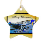 "Crusader" P51 Mustang © 2009 S.J. Christmas Tree Ornament