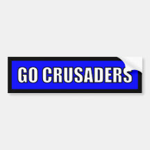 Crusaders - Black Blue White Bumper Stickers