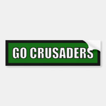 Crusaders - Black Green White Bumper Sticker