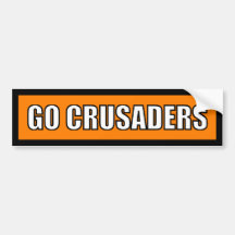 Crusaders - Black Orange White Bumper Sticker