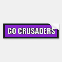 Crusaders - Black Purple White Bumper Stickers