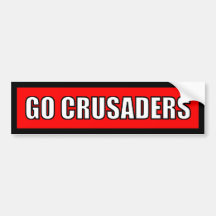 Crusaders - Black Red White Sticker Bumper Sticker