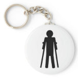 crutches man keychains