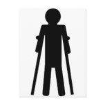 crutches man postcards