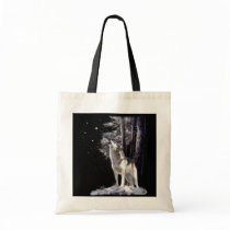 Cry lone Wolf Tote Bags