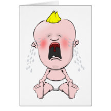 Crying Baby Greeting Card