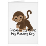 Crying Monkey Greeting Card
