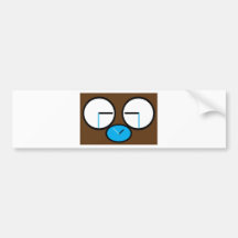 Crying Monkey in Clock Faces Bumper Stickers
