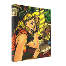 Crying Over My Diary Gallery Wrapped Canvas