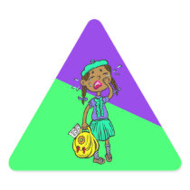 Crying School Girl Stickers