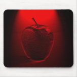 Crystal apple under light