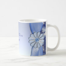 Crystal Blue Snowflake Celebration Coffee Mug