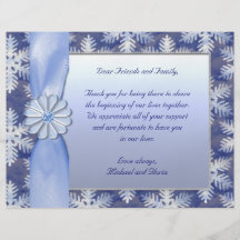 Crystal Blue Snowflake Celebration Flyer Design