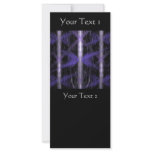 Crystal Burst. Fractal Art in Black and Purple Rack Card Design