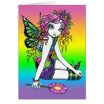 "Crystal" Candy Rainbow Butterfly Fairy Art Card
