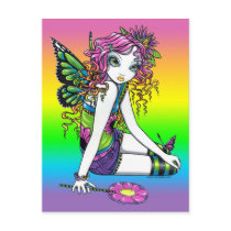 "Crystal" Candy Rainbow Butterfly Fairy Postcard